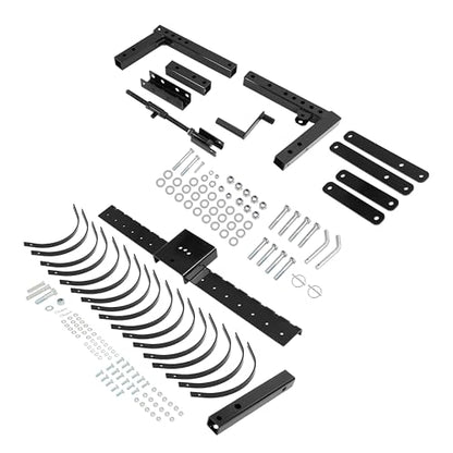 WUTIST 48" Tow Behind Landscape Rake and Hitch Compatible with UTV Tractor