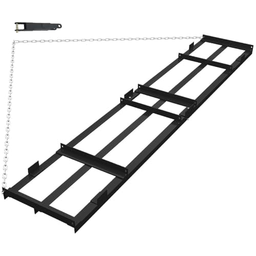 ACEKOOL Drag Harrow Driveway Grader, Driveway Drag for Gravel with 4 Ft Heavy Duty Chain, Tow Behind Lawn Rake for ATV, UTV, Tractor, Mower, Land Leveler for Gravel, Sand, Soil, Hay - size: 48*20 inch