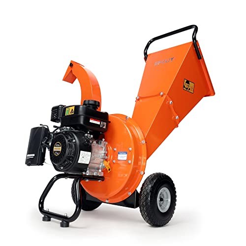 C30 Wood Chipper Shredder Mulcher 7 HP 212cc Heavy Duty Rotor Engine Gas Powered 3 inch Max Wood Diameter Capacity 20:1 Reduction Ratio - size: Pro: Faster & More Stable - C30
