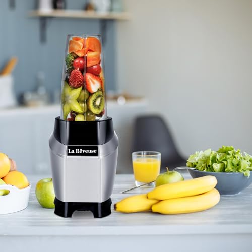 La Reveuse 1000W Power Blender For Smoothies, Shakes, Frozen Drinks, Silver - color: Silver