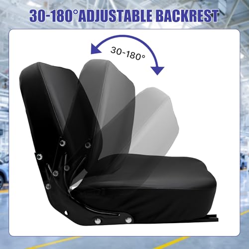Universal Tractor Seat, Forklift Seat with Adjustable Back & Slide for Mower, Excavator, Skid Loader