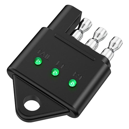 Nilight 4 Way Flat Trailer Wiring Circuit Tester Male End - color: 4-Way Flat Trailer Wiring Tester