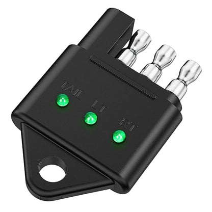 Nilight 4 Way Flat Trailer Wiring Circuit Tester Male End - color: 4-Way Flat Trailer Wiring Tester