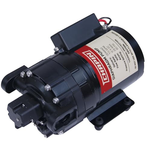 CHAPIN 6-9217 12V 7.0 GPM Diaphragm Pump, Black - size: 7.0 GPM Self-Priming