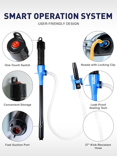 Cordless Fuel Transfer Pump, Battery Powered Fluid Transfer Pump, Max 3 GPM - size: Portable Oil Extractor Pump