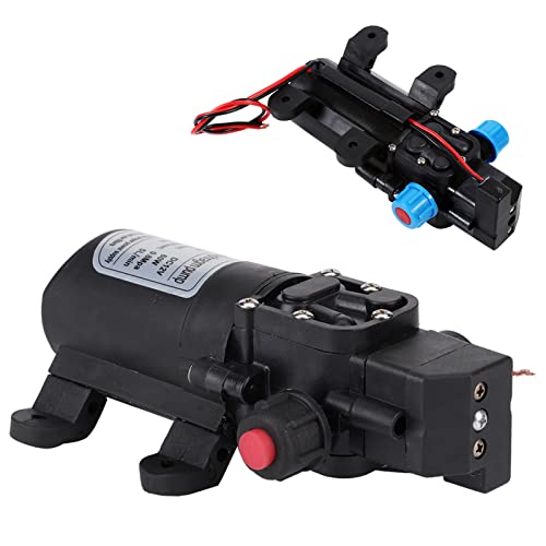 Water Self Priming Pump, DC 12V 60W High Pressure Micro Diaphragm Pump 116PSI Self Priming Sprayer Pump, 5L/Min Flowrate