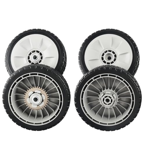 CheeMuii 4PCS HRR216 Lawnmower Wheels Replace for Honda HRR216 Mower Wheel | 2 Rear Wheel Replace for 42710-VE2-M02ZE 2 Front Wheel Replace for 44710-VL0-L02ZB Compatible with Honda HRR216 LawnMower Etc - color: Gray-8IN-2BACK+2FRONT(HRR216)