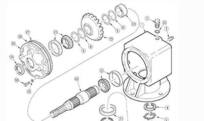 Input Bearing & Race for Land Pride Gearboxes Code 04-017 7209E