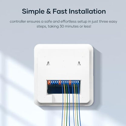 Smart Sprinkler Controller WiFi with External Antenna, Strong Signal Irrigation Timer, App & Panel Dual Control, Indoor Watering System with Weather Intelligence, 24VAC Compatible, 8 Zone