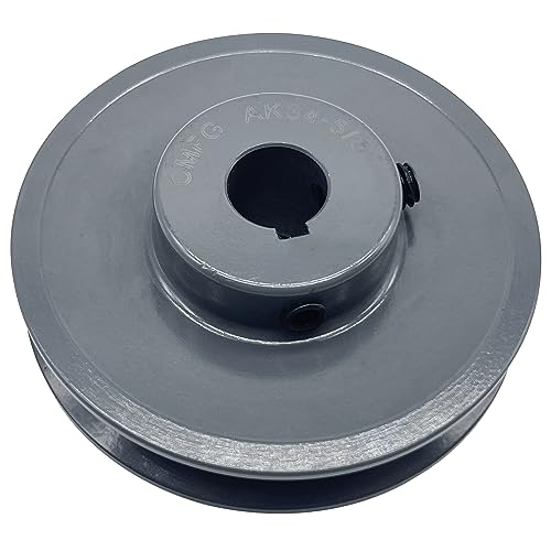 AK34-5/8 v Belt Pulley, AK3458, 3.45 inch OD, 5/8 inch Bore, Cast Iron Material, AK Single Groove Motor Pulley for "4L" or "A" or "3L" V-Belts - size: 3.45 inch OD, 5/8 inch Bore, style: 1 Groove
