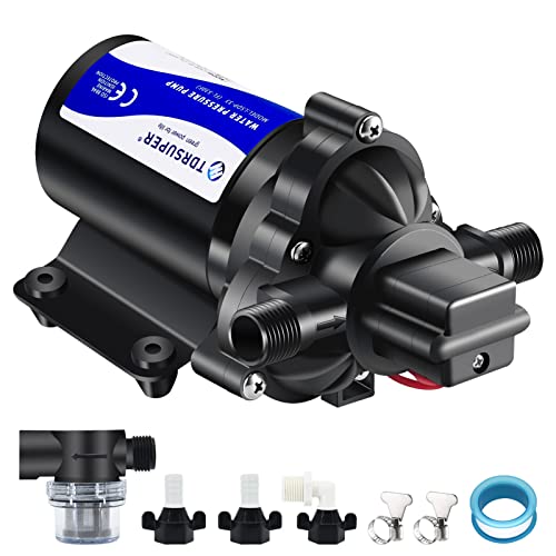 TDRsuper 12V DC Self-Priming Water Transfer Pump, 4GPM 45PSI High Pressure Booster Pump for RV, Garden, Marine & Yacht - style: 12V 4GPM 45PSI