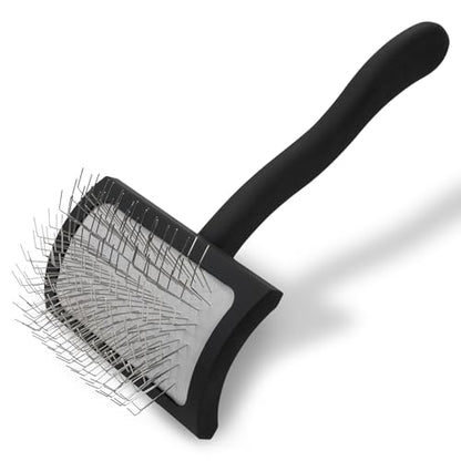 Chris Christensen Big K Dog Slicker Brush for Dogs (Goldendoodles, Labradoodles, Poodles), Groom Like a Professional, Fluff Detangle Style, Saves Time Energy, Black, Medium - color: Black, size: Medium