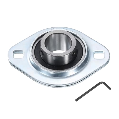 uxcell SBPFL206-18 Pillow Block Bearings 1-3/32" Bore Bearing Units Steel Flange Mounted Bearing Housing with Wrench - size: SBPFL206-18 (ID 1 3/32")