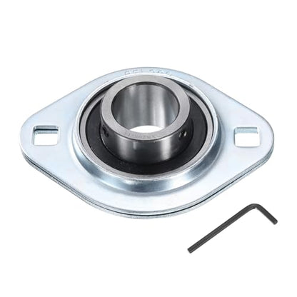 uxcell SBPFL206-18 Pillow Block Bearings 1-3/32" Bore Bearing Units Steel Flange Mounted Bearing Housing with Wrench - size: SBPFL206-18 (ID 1 3/32")