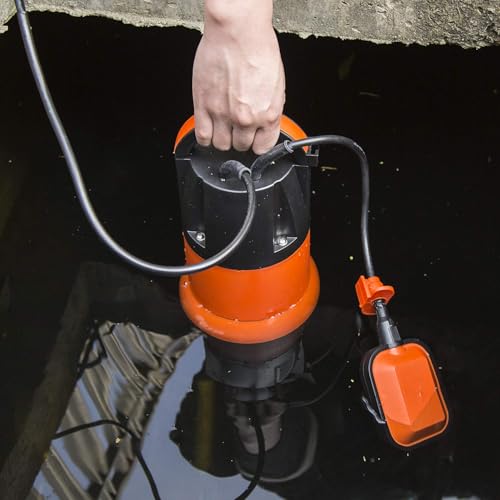 Prostormer 1HP 3700GPH Submersible Sump Pump with Automatic Float Switch - color: Orange