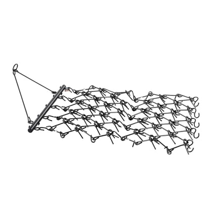VEVOR Drag Harrow 4 ft x 4 ft Durable Chain Harrow with 69 Sharp Teeth - size: 4 x 4 ft