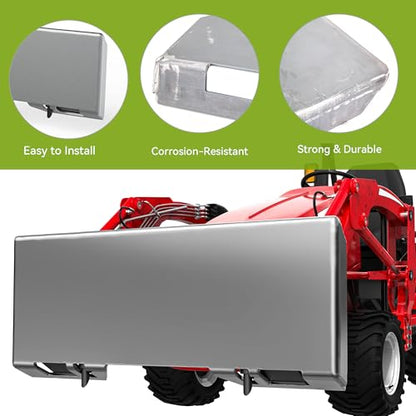 AUTOSAVER88 3/8" Skid Steer Mount Plate, Thick Skid Steer Plate Attachment, Universal Quick Attach Plate Compatible with Kubota, Bobcat Skid Steers and Tractors - size: 3/8 Inch