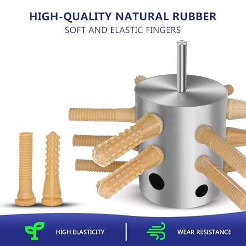 18-Finger Chicken Plucker 3/8" Shank Stainless Steel Drill