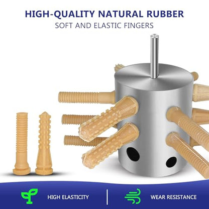18-Finger Chicken Plucker 3/8" Shank Stainless Steel Drill
