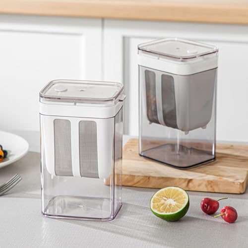 Yogurt Strainer, Stainless Steel 80 Mesh Fine Hole Whey Separator with Lid, 1100ml Capacity for Home Kitchen Use