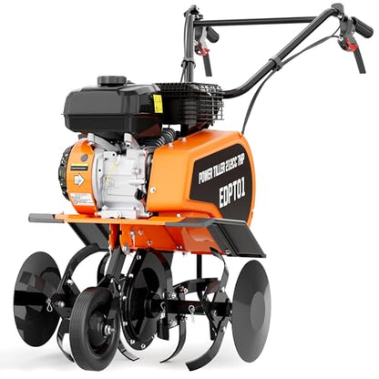 212cc Gas Powered Garden Tiller Cultivator, 22" Front Tine Rototiller with Forward & Reverse, Heavy Duty Tiller for Hard Soil, Weeding, Soil Preparation, Vegetable Gardens and Farms