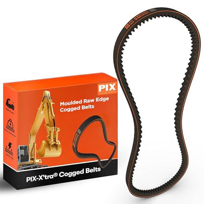 PIX AX30 Cogged V-Belt – 1/2 x 32in OC, Industrial Drive V-Belt for High Horsepower Applications, Compressors, Pumps, Fans, Vacuum Pumps, Blowers, Generators, Heat Exchangers, and Industrial Drives - size: 32in OC