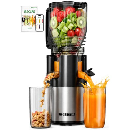 Godspeeds Juicer Machines, 6" Large Feed Chute Cold Press Juicer