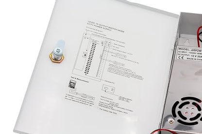 18 Channel/Port 20 AMPS, 12V DC Power Supply Box, Individually Fused for CCTV, LED, and All 12v DC Devices. Includes Screw Drivers & Extra fuses (18CH 20 AMP) - size: 18CH 20 AMP