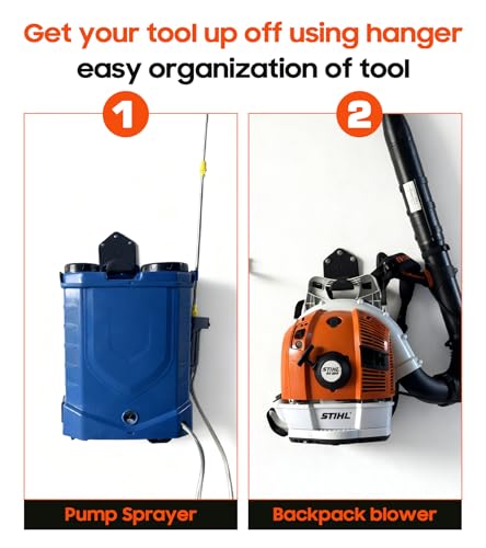 Pump Sprayer Holder, Backpack Blower Rack, 1 Pack Wall Mount Sprayer Hanger - color: 1 pack
