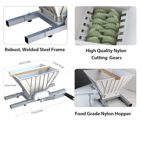 Fruit Wine Press and Crusher,100% Nature Apple&Grape&Berries Crusher Manual Juice Maker for Kitchen