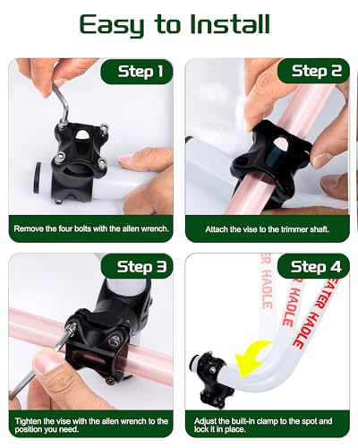 Weed Eater Handle, Ergonomic String Trimmer Grip Extension Back Saver, Weed Wacker Handle with Adjustable Shoulder Strap for Lawn Care, Landscaping, Yard, Grass, Trimming