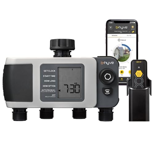 Orbit B-hyve XD 4-Port Smart Hose Watering Timer with Wi-Fi Hub - App Controlled Irrigation Timer - Smart WeatherSense Auto Watering - Multi Valve Yard Irrigation System - 24639 - size: 4-Port, style: Smart