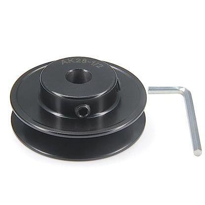 AK28-1/2 Bore Single Groove Web Sheave 2.8" OD 1/2" Bore V Belt Sheave Cast Iron - size: 1/2"Bore-2.8"OD