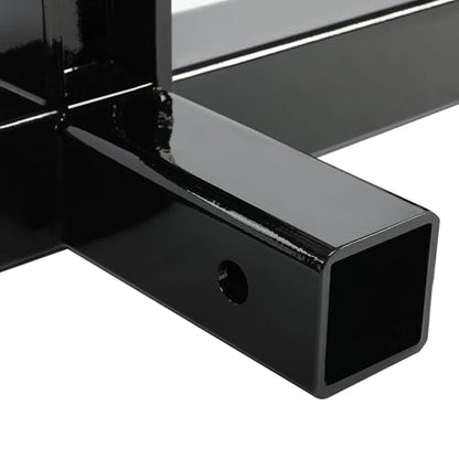 3 Point Hitch Receiver Trailer Tow Drawbar Adapter Tractor Attachment Black - color: Black