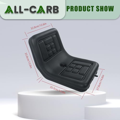 ALL-CARB Universal High Back Lawn Tractor Seat with Central Drainage Holes