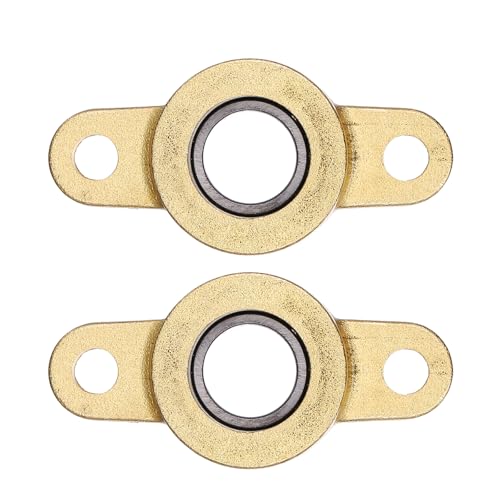 uxcell 2Pcs TF10 Pillow Block Bearings 10mm Bore, Copper Housing, ABEC 3 - size: TF10(10mm Shaft)