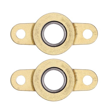 uxcell 2Pcs TF10 Pillow Block Bearings 10mm Bore, Copper Housing, ABEC 3 - size: TF10(10mm Shaft)