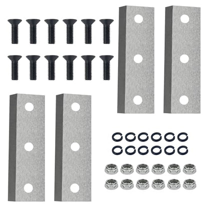 4 Pack Wood Chipper Shredder Blades with Screw Replacement for Landworks