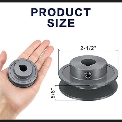 Mechanical Belt Pulley Single/Double Groove Web Sheave Bored-to-Size Belt Sheave Cast Iron Section(Single Groove,AK25-5/8)