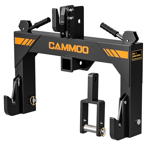 CAMMOO 3-Point Quick Hitch with 2" Receiver, Black - color: Black