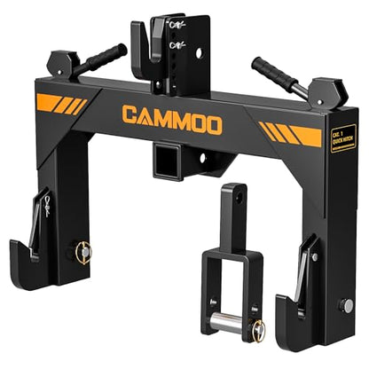 CAMMOO 3-Point Quick Hitch with 2" Receiver, Black - color: Black