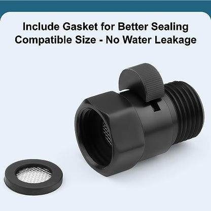 Midanya G1/2" Water Flow Control Shower Shut Off Valve,Matte Black - color: Black