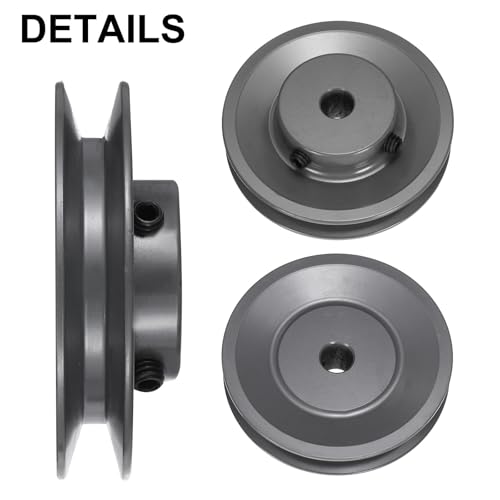 uxcell AK35-1/2V-Belt Sheave 1/2"Bore 3.55"OD Single Groove Web Sheave