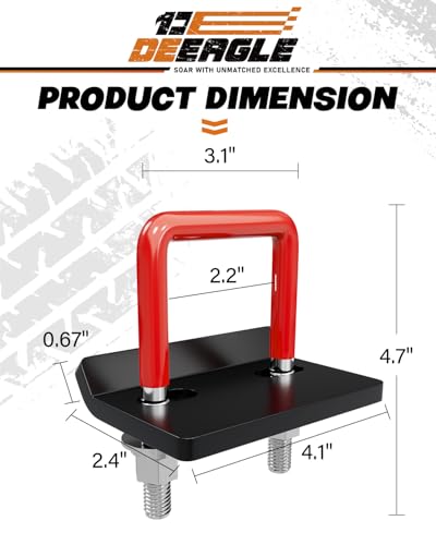 DEEAGLE Hitch Tightener Anti Rattle Stabilizer for 1.25" to 2" Hitch - size: 2 inch, style: Red & Black