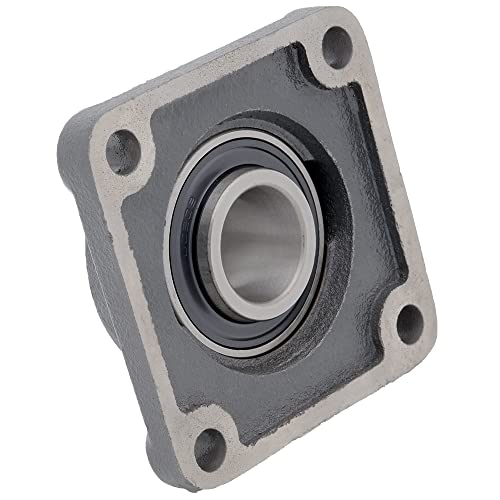 UCFS208-24 - 4-Bolt Flange-Mount Ball Bearing Unit, Insert Bearing UC208-24, Cast Iron Housing FS208, Bore Shaft 1-1/2 in (38.1 mm), Set Screw Locking, 5-1/8 in (130.17 mm) Flange Length