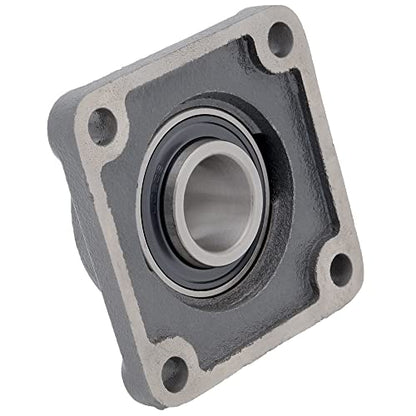UCFS208-24 - 4-Bolt Flange-Mount Ball Bearing Unit, Insert Bearing UC208-24, Cast Iron Housing FS208, Bore Shaft 1-1/2 in (38.1 mm), Set Screw Locking, 5-1/8 in (130.17 mm) Flange Length