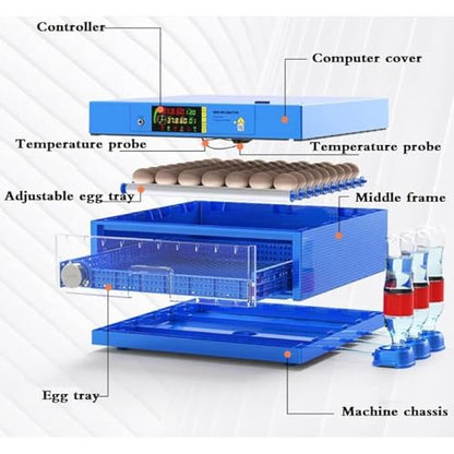 Automatic Eggs Incubator, Large Incubators for Hatching Eggs - size: 128 Eggs
