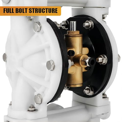 AODD Pump 1/2 Inch, 12 GPM Air Operated Diaphragm Pump Industrial Transfer