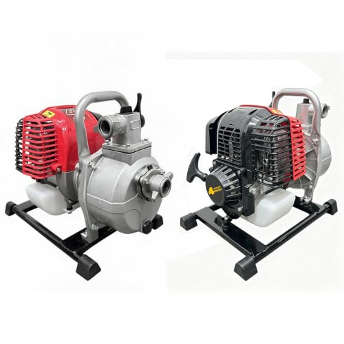 1inch 4-Stroke Gas Water Pump,35.8cc 1.45KW Gasoline Powered High Pressure Pump 82ft Lift And 23ft Suction,1.1hp Trash Water Pump Irrigation Pump For Farmland Garden