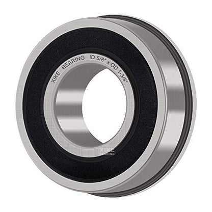 XiKe 4 Pack Lawn Mower Wheel Bearing Replacement for JD AM118315, AM35443, Stens 215-038, 215-061, Oregon 45-047, MTD 741-0141 ＆ Ariens 0546200, Snapper 1-2390, 1-5474, 1-0953 Etc - Flanged Bearing - size: ID 5/8" x OD 1-3/8"